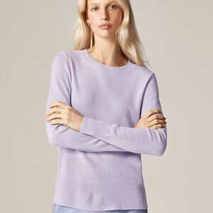 NWT J.Crew Cashmere classic-fit crewneck sweater Sweet Hyacinth M